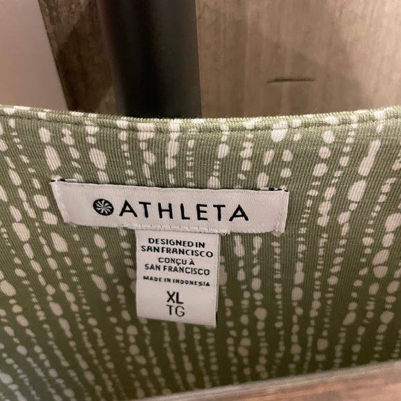 Athleta Santorini Thera Printed Dress Womens 
Pistachio Sleeveless 
Size: XL - Picture 3 of 6